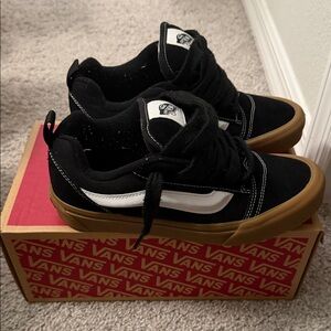 Vans Knu Skool Black and Gum Sneakers